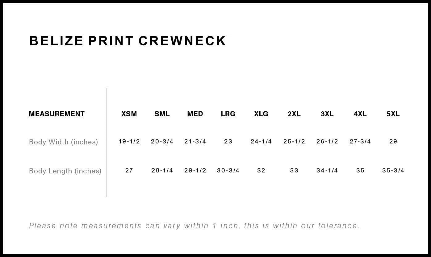 Belize Print Crewneck